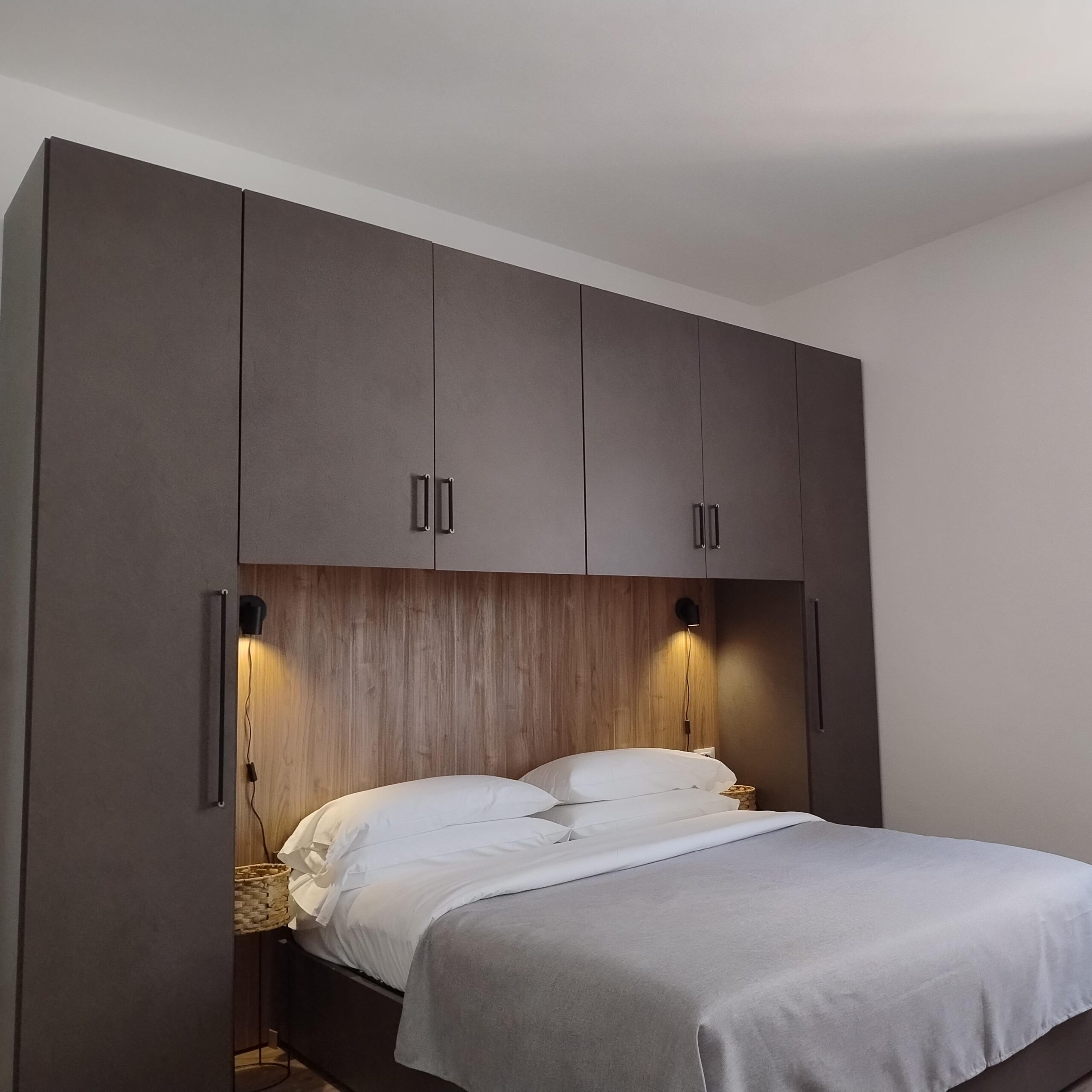 queen bed and armoire