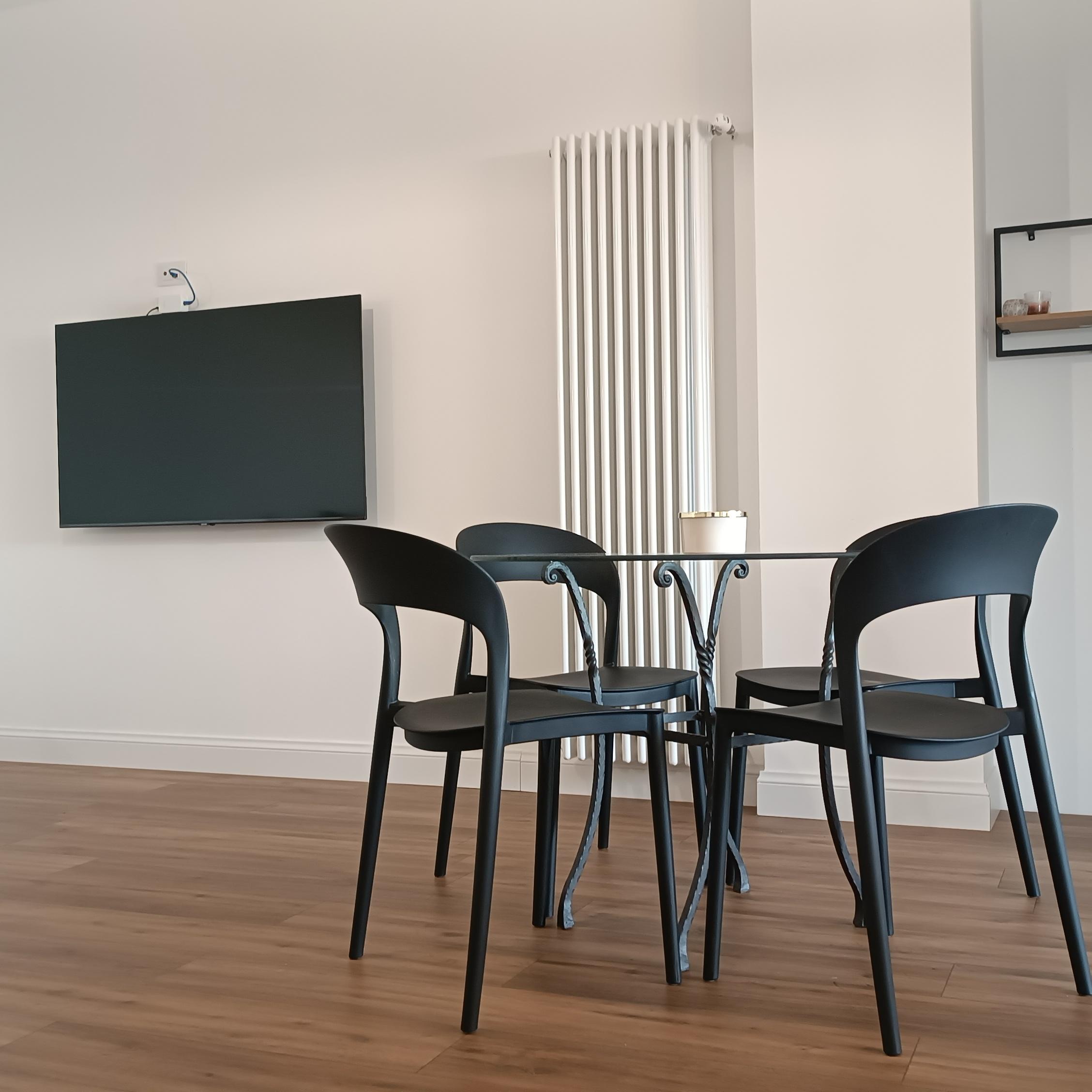 Round table and TV